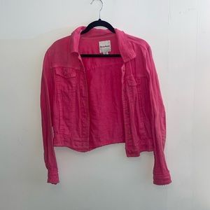 Pink long sleeve button up